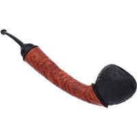 Todd Johnson Sandblasted Two-Tone Long Shank Apple with Ebonite
