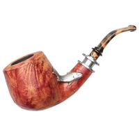 Neerup P. Jeppesen Salmon Silver Sandblasted Bent Billiard