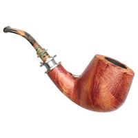 Neerup P. Jeppesen Salmon Silver Sandblasted Bent Billiard