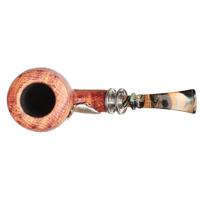 Neerup P. Jeppesen Salmon Silver Sandblasted Bent Billiard