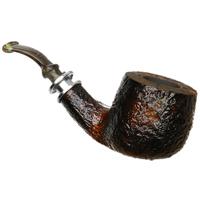 Neerup P. Jeppesen Salmon Silver Sandblasted Bent Billiard