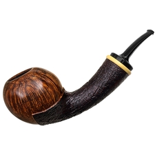 Lars Ivarsson Partially Sandblasted Bent Ball with Boxwood (0516)