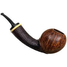 Lars Ivarsson Partially Sandblasted Bent Ball with Boxwood (0516)