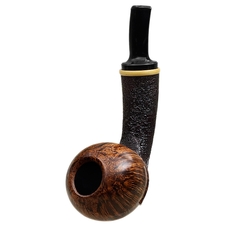 Lars Ivarsson Partially Sandblasted Bent Ball with Boxwood (0516)
