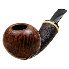 Lars Ivarsson Partially Sandblasted Bent Ball with Boxwood (0516)
