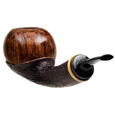 Lars Ivarsson Partially Sandblasted Bent Ball with Boxwood (0516)