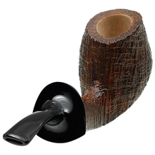 Kent Rasmussen Sandblasted Asymmetric Bent Brandy with Masur Birch