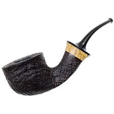 Kent Rasmussen Sandblasted Bent Pot with Mazur Birch