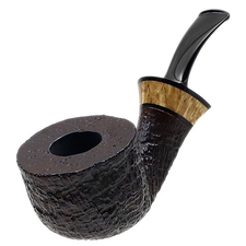 Kent Rasmussen Sandblasted Bent Pot with Mazur Birch
