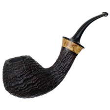 Kent Rasmussen Sandblasted Bent Brandy with Mazur Birch