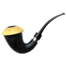Tom Eltang Sandblasted Calabash with Boxwood and Silver (Snail)