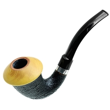 Tom Eltang Sandblasted Calabash with Boxwood and Silver (Snail)