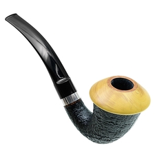 Tom Eltang Sandblasted Calabash with Boxwood and Silver (Snail)