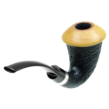 Tom Eltang Sandblasted Calabash with Boxwood and Silver (Snail)