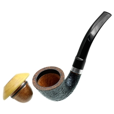 Tom Eltang Sandblasted Calabash with Boxwood and Silver (Snail)