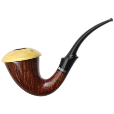 Tom Eltang Smooth Calabash with Boxwood and Horn (Snail)