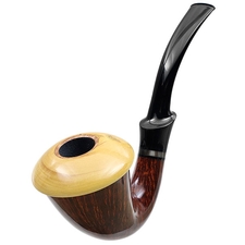 Tom Eltang Smooth Calabash with Boxwood and Horn (Snail)