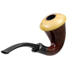 Tom Eltang Smooth Calabash with Boxwood and Horn (Snail)