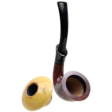 Tom Eltang Smooth Calabash with Boxwood and Horn (Snail)