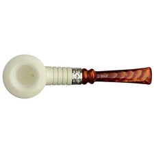 IMP Meerschaum Smooth Bent Billiard with Silver (with Case)