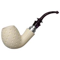 IMP Meerschaum Lattice Bent Egg with Silver (with Pocket Case)