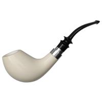 IMP Meerschaum Smooth Bent Egg with Silver (with Case)