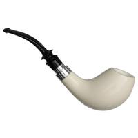 IMP Meerschaum Smooth Bent Egg with Silver (with Case)