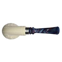 IMP Meerschaum Lattice Bent Egg with Silver (with Case)