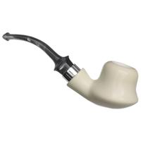 IMP Meerschaum Smooth Volcano with Silver (with Case and Churchwarden Stem)