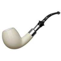 IMP Meerschaum Smooth Bent Apple with Silver (with Pocket Case)
