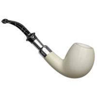 IMP Meerschaum Smooth Bent Apple with Silver (with Pocket Case)
