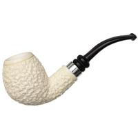 IMP Meerschaum Rusticated Bent Egg with Silver (with Case)
