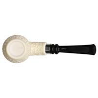 IMP Meerschaum Rusticated Bent Egg with Silver (with Case)