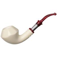 IMP Meerschaum Smooth Paneled Rhodesian with Silver (with Case)
