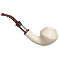IMP Meerschaum Smooth Paneled Rhodesian with Silver (with Case)