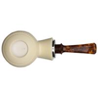 IMP Meerschaum Spot Carved Reverse Calabash Tomato with Silver (with Pocket Case)