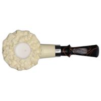 IMP Meerschaum Smooth Horn with Silver (with Case and Churchwarden Stem)