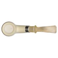 IMP Meerschaum Rusticated Bent Billiard with Silver (with Case and Churchwarden)