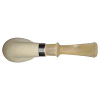 IMP Meerschaum Rusticated Bent Billiard with Silver (with Case and Churchwarden)