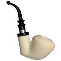 IMP Meerschaum Smooth Bent Dublin with Silver (with Case)