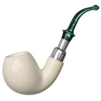 IMP Meerschaum Smooth Bent Egg with Silver (with Case)