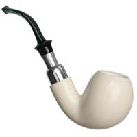 IMP Meerschaum Smooth Bent Egg with Silver (with Case)