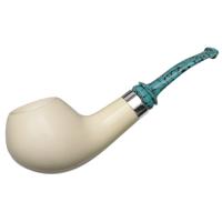 IMP Meerschaum Smooth Bent Apple with Silver (with Case)