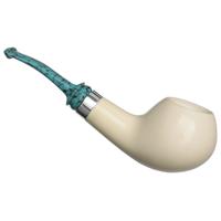 IMP Meerschaum Smooth Bent Apple with Silver (with Case)
