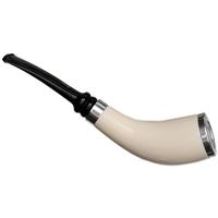 IMP Meerschaum Smooth Horn with Silver (with Case)