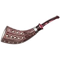 IMP Meerschaum Lattice Paneled Horn with Silver (with Case)