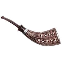 IMP Meerschaum Lattice Paneled Horn with Silver (with Case)