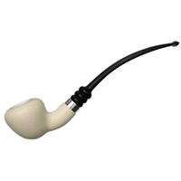 IMP Meerschaum Smooth Acorn with Silver (with Case and Churchwarden Stem)