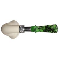 IMP Meerschaum Partially Rusticated Calabash with Silver (with Case)