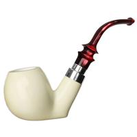 IMP Meerschaum Smooth Bent Apple with Silver (with Case)